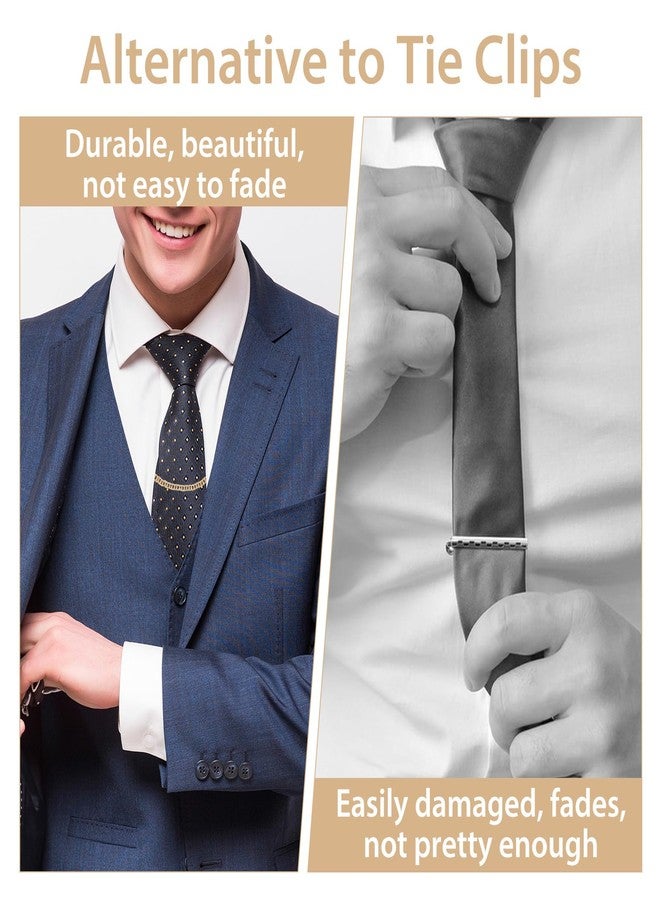 Gtziqa Tie Chain for Men, 3 PCS Mens Tie Clip Fashion Necktie Chains with Ring Clasps, Neckties Link Noble Necktie Clips and Chains Ties Pins and Tacks for Suits Neckties Vests Trousers Business Wedding - Image 5